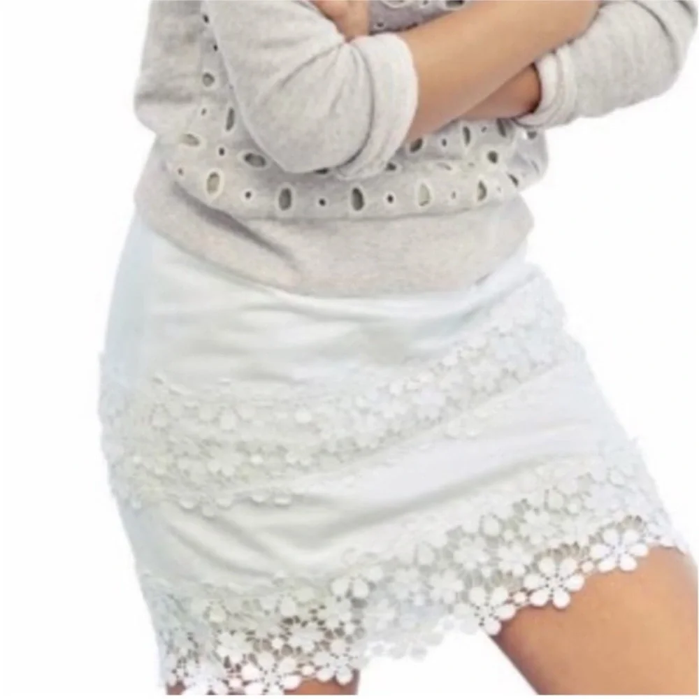JCREW DAISY LACE MINI SKIRT 🤍 Size 0 - Picture 2 of 8